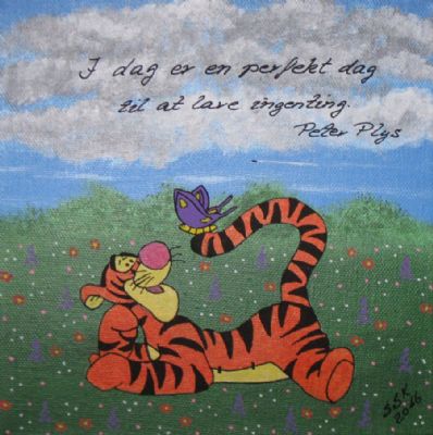 Tigerdyret med sommerfugl